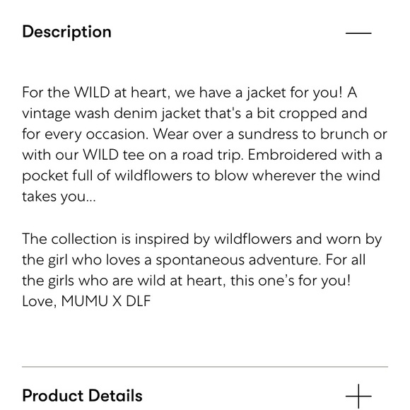 Girlfriend denim jacket Mimi NWT - Picture 5 of 7